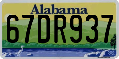 AL license plate 67DR937