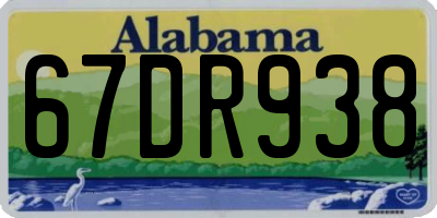 AL license plate 67DR938