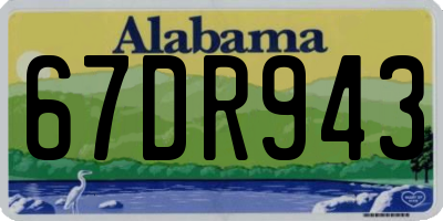 AL license plate 67DR943