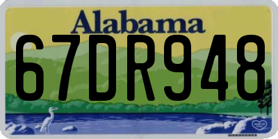 AL license plate 67DR948