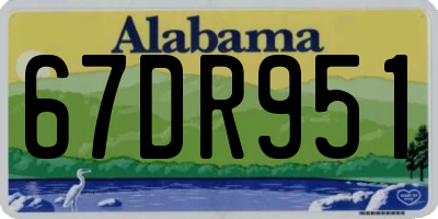 AL license plate 67DR951