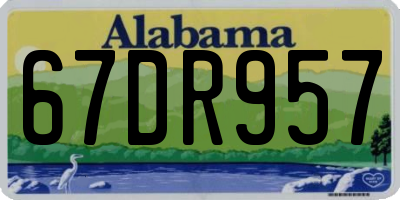 AL license plate 67DR957