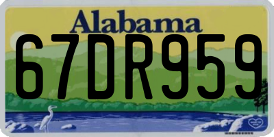 AL license plate 67DR959