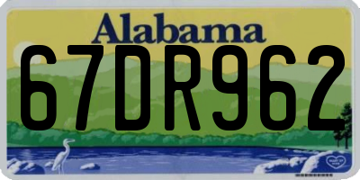 AL license plate 67DR962