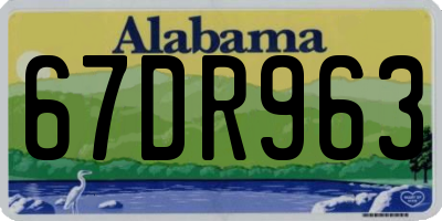 AL license plate 67DR963