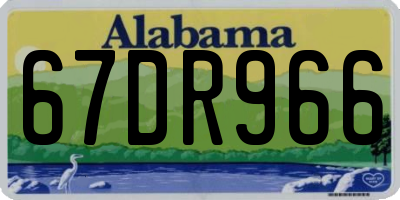 AL license plate 67DR966