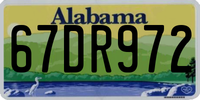 AL license plate 67DR972