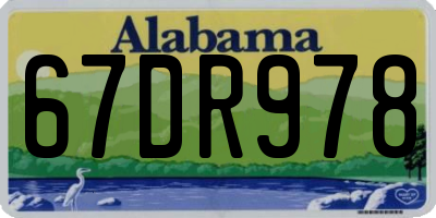 AL license plate 67DR978