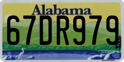 AL license plate 67DR979