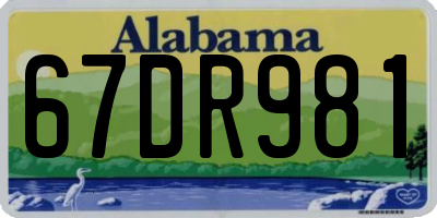 AL license plate 67DR981