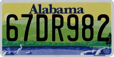 AL license plate 67DR982
