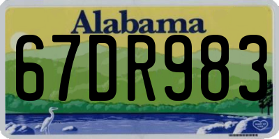 AL license plate 67DR983