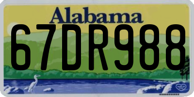 AL license plate 67DR988
