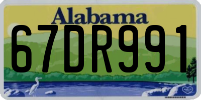AL license plate 67DR991