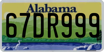 AL license plate 67DR999