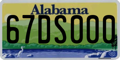 AL license plate 67DS000