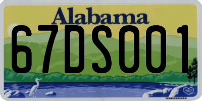 AL license plate 67DS001