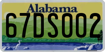 AL license plate 67DS002