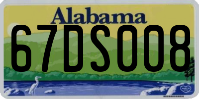 AL license plate 67DS008