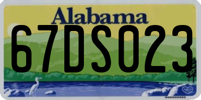 AL license plate 67DS023