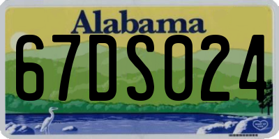 AL license plate 67DS024