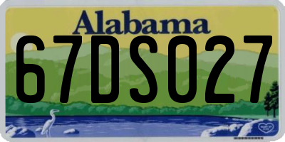 AL license plate 67DS027