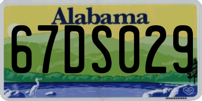 AL license plate 67DS029