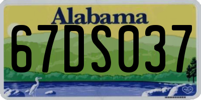 AL license plate 67DS037