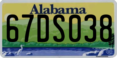 AL license plate 67DS038