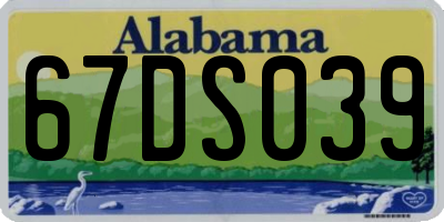 AL license plate 67DS039