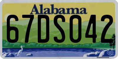 AL license plate 67DS042
