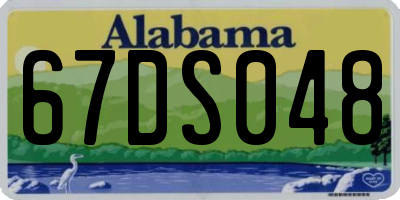 AL license plate 67DS048