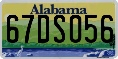 AL license plate 67DS056