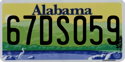 AL license plate 67DS059