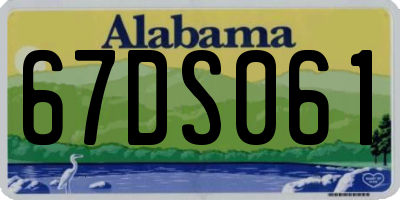 AL license plate 67DS061