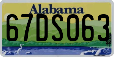 AL license plate 67DS063