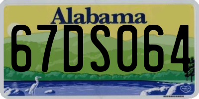 AL license plate 67DS064