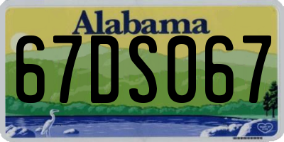AL license plate 67DS067