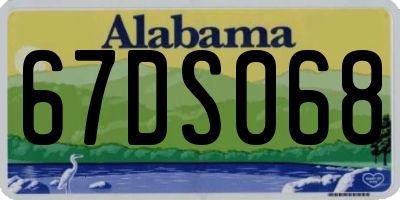AL license plate 67DS068