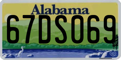 AL license plate 67DS069