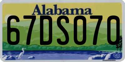 AL license plate 67DS070