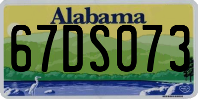 AL license plate 67DS073