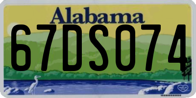 AL license plate 67DS074