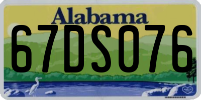 AL license plate 67DS076