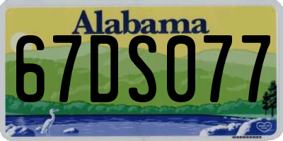 AL license plate 67DS077