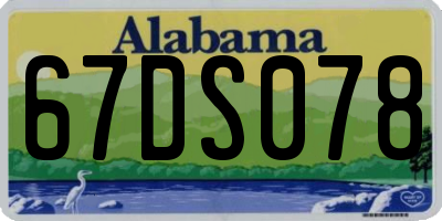 AL license plate 67DS078