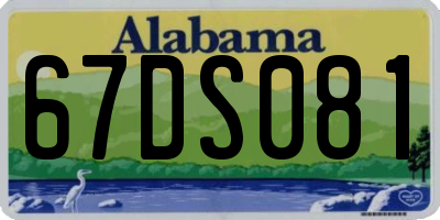 AL license plate 67DS081