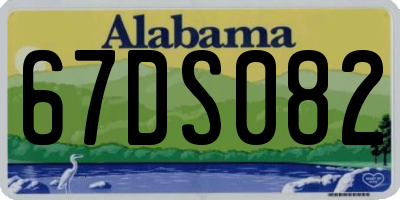 AL license plate 67DS082