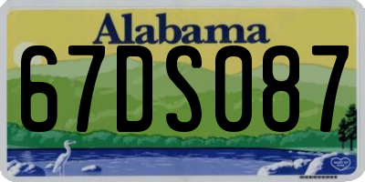 AL license plate 67DS087