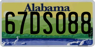 AL license plate 67DS088